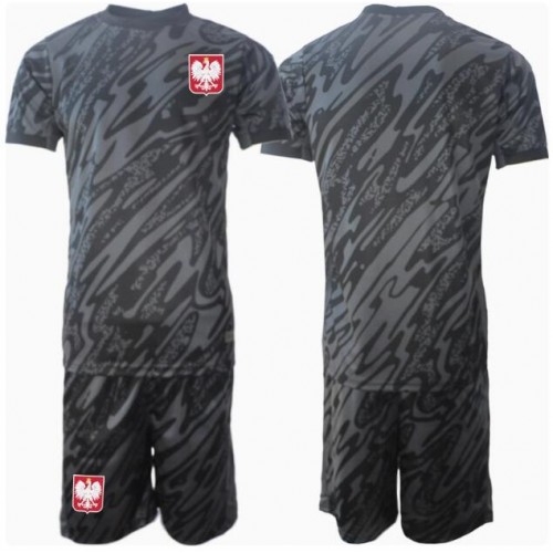 Maglia Calcio Polonia Portiere Seconda Divisa Bambino Europei 2024 Manica Corta (+ pantaloncini)